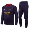 Paris Saint-Germain Quarter Zip Purple Version Ensemble Sweat d'Entraînement 2023-24 Pour Homme